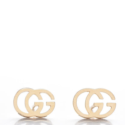 Gucci 18K Yellow Gold GG Tissue Stud Earrings 1 of 6