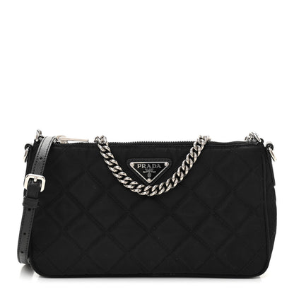 Prada Nylon Tessuto Impuntu Quilted Crossbody Bag Black 1 of 10