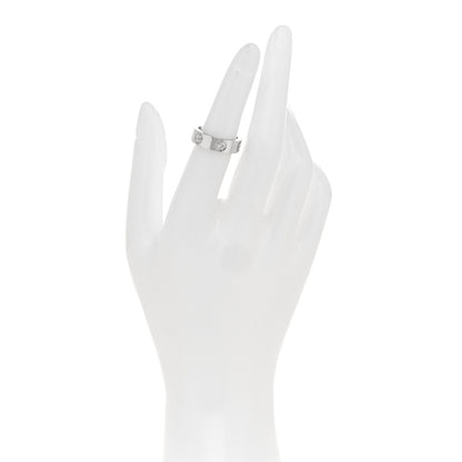 Cartier 18K White Gold 3 Diamond 5.5mm LOVE Ring 50 5.25 2 of 4