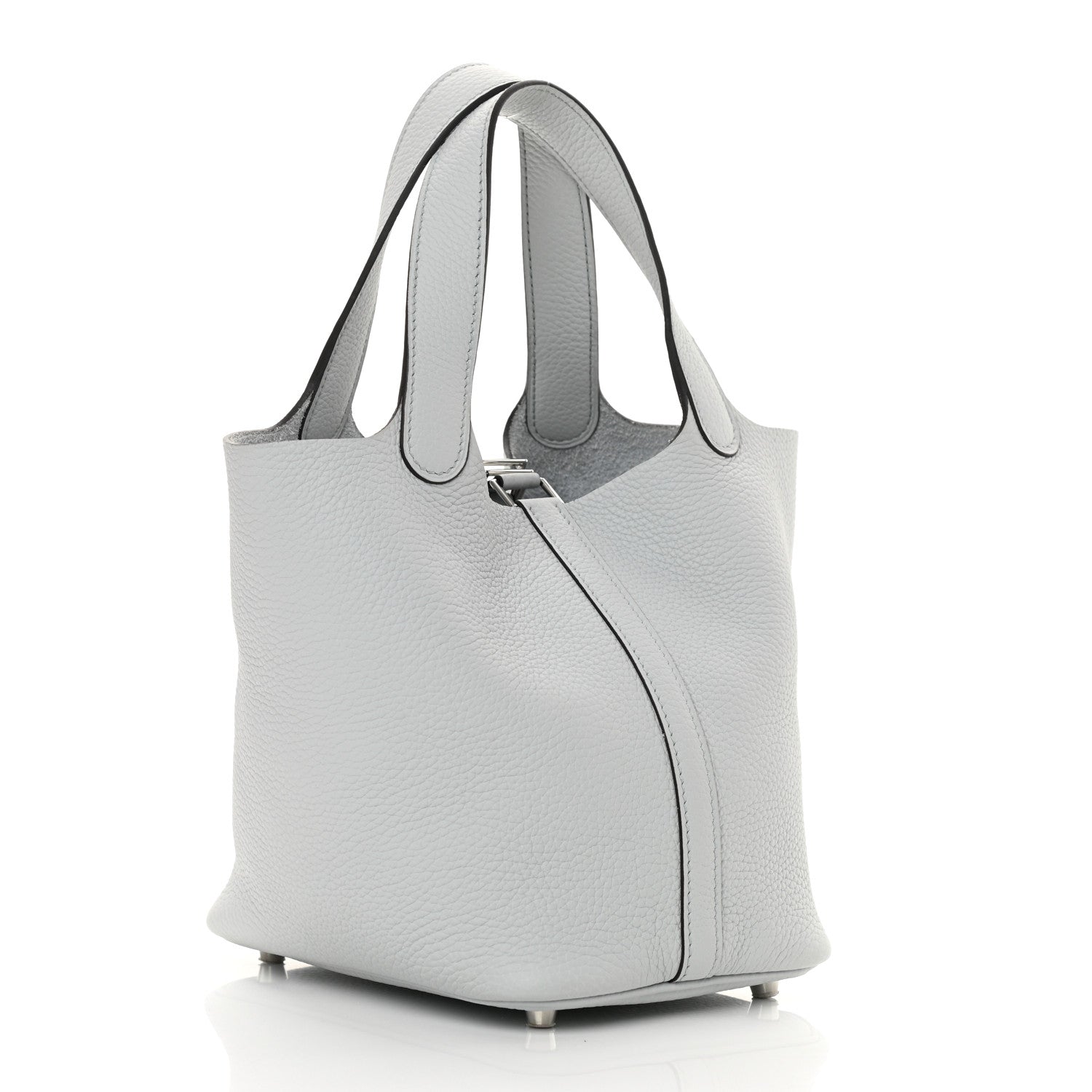 Hermes Taurillon Clemence Picotin Lock 18 PM Bleu Pale 3 of 11