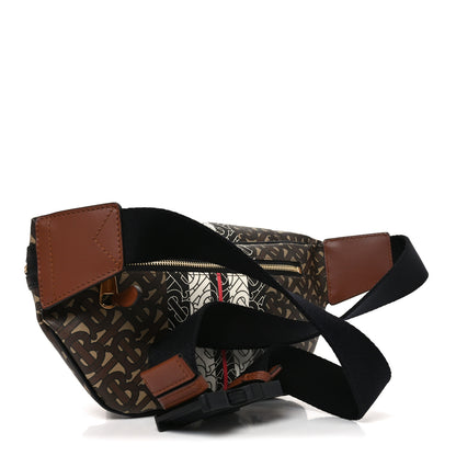 Burberry E-Canvas Monogram Stripe Medium Sonny Bum Bag Bridle Brown 5 of 17
