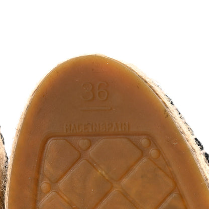 Chanel Flannel CC Espadrilles 36 Dark Grey Black 7 of 10