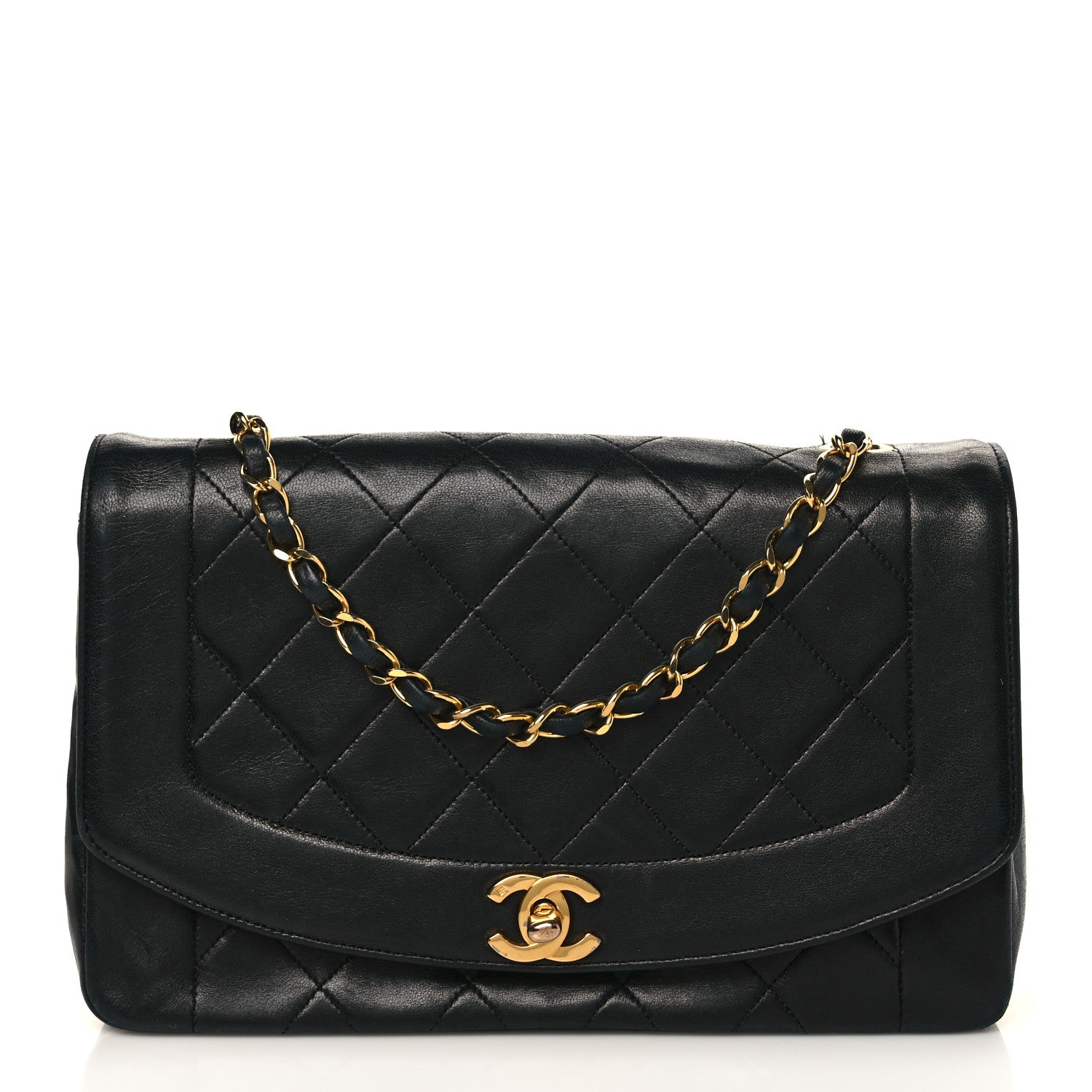 Chanel Lambskin Quilted Medium Single Flap Black 1 of 11