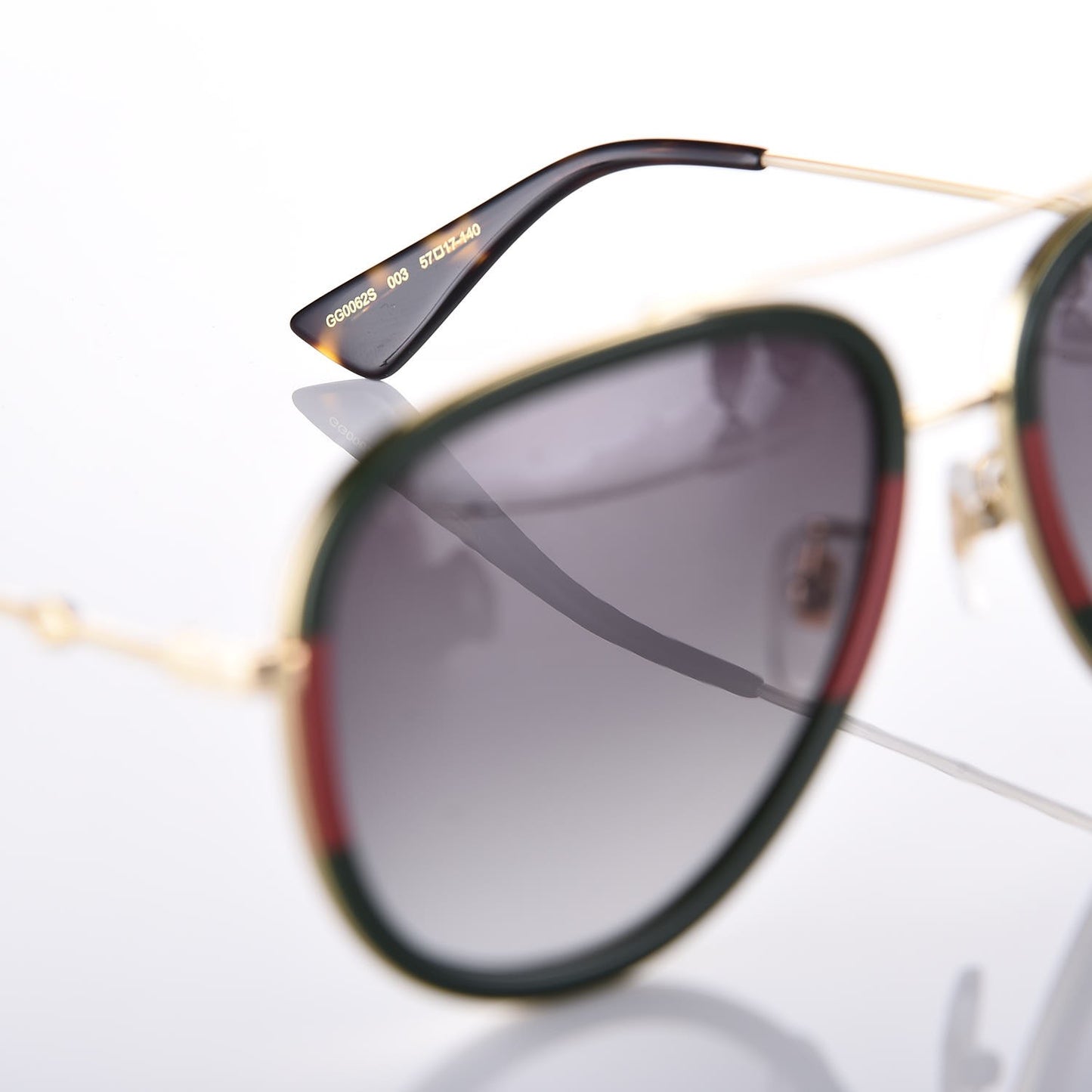 Web Aviator Sunglasses GG0062S Green Red
