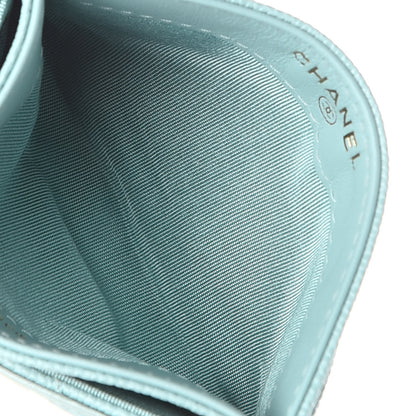 Chanel Caviar Quilted Filigree Card Holder Light Blue 5 of 9