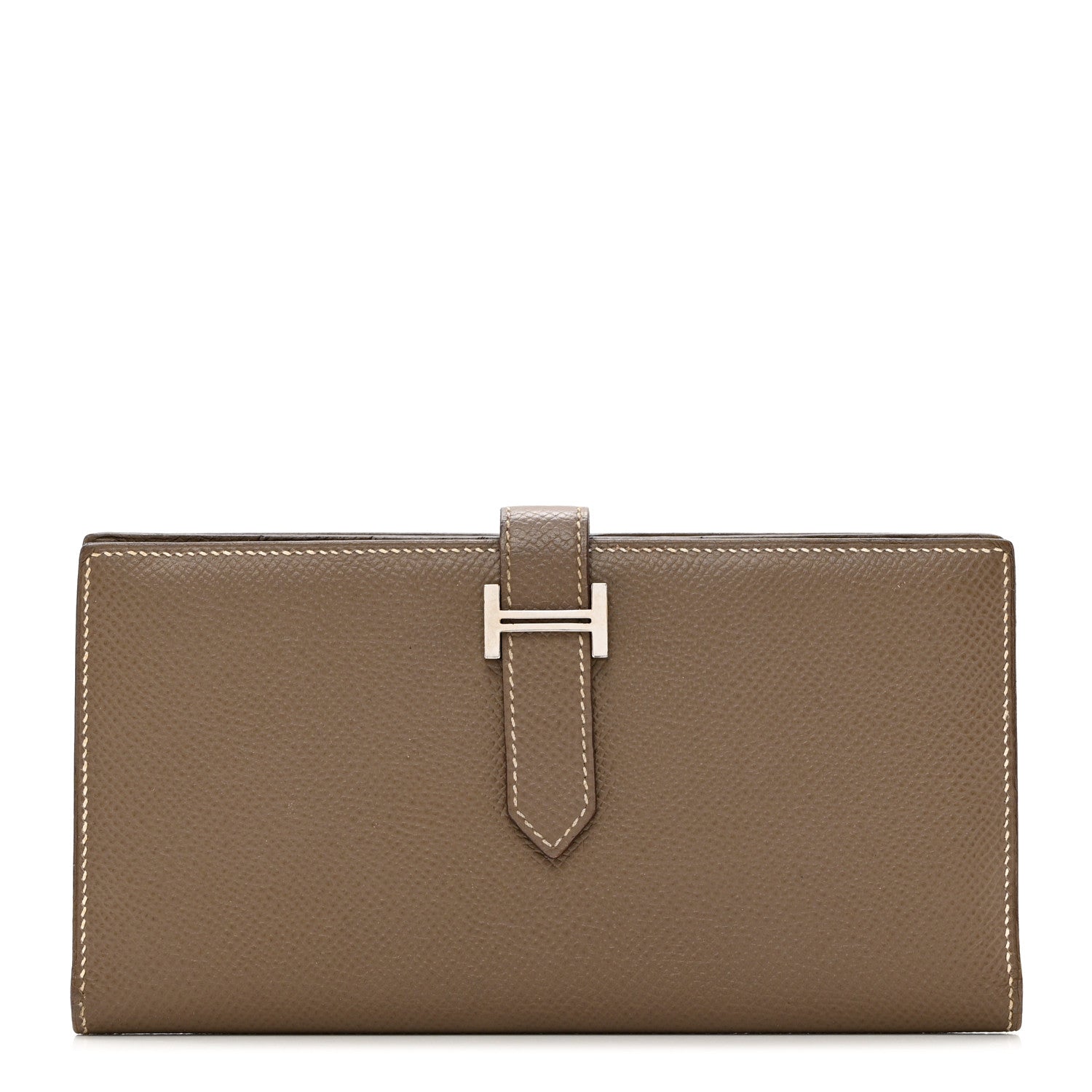 Hermes Epsom Bearn Gusset Wallet Etoupe 1 of 10
