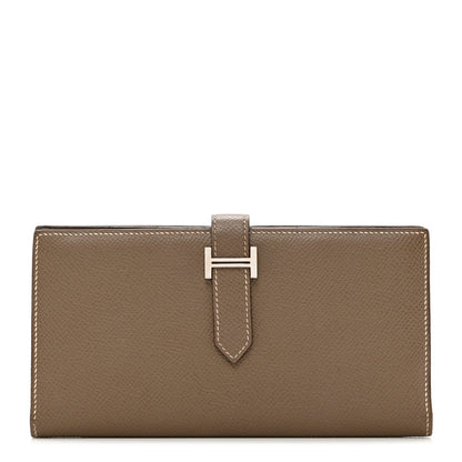 Hermes Epsom Bearn Gusset Wallet Etoupe 1 of 10
