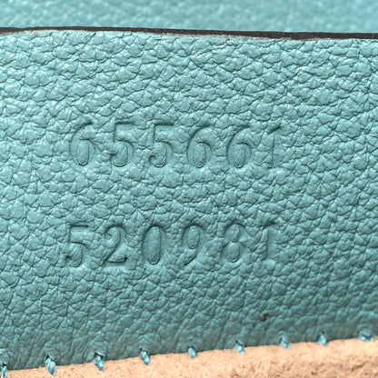 Gucci Wonka Grain Calfskin Mini Diana Tote Bag Dusty Azure Orange Fluo 7 of 12