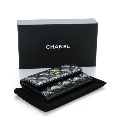 Chanel Caviar Quilted Flap Card Holder Black 4 of 8