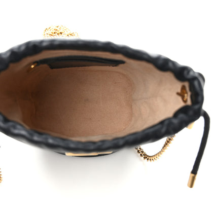 Gucci Calfskin Matelasse Mini GG Marmont 2.0 Bucket Bag Black 5 of 9