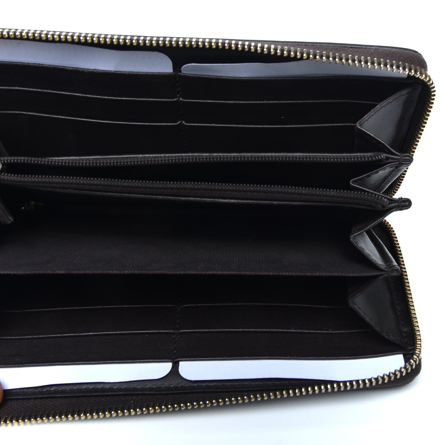 Gucci Monogram Web Rania Zip Around Wallet Dark Brown 4 of 8