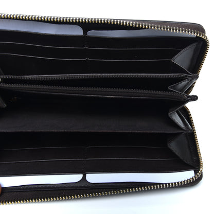 Gucci Monogram Web Rania Zip Around Wallet Dark Brown 4 of 8
