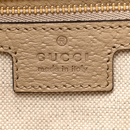 Gucci GG Supreme Monogram Textured Dollar Calfskin Web Medium Ophidia Shopping Tote Beige Mystic White Oatmeal 6 of 15