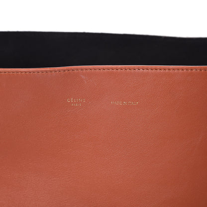 Celine Shiny Smooth Calfskin Zebra Printed Calf Hair Small Twisted Cabas Chalk Brick 8 of 14