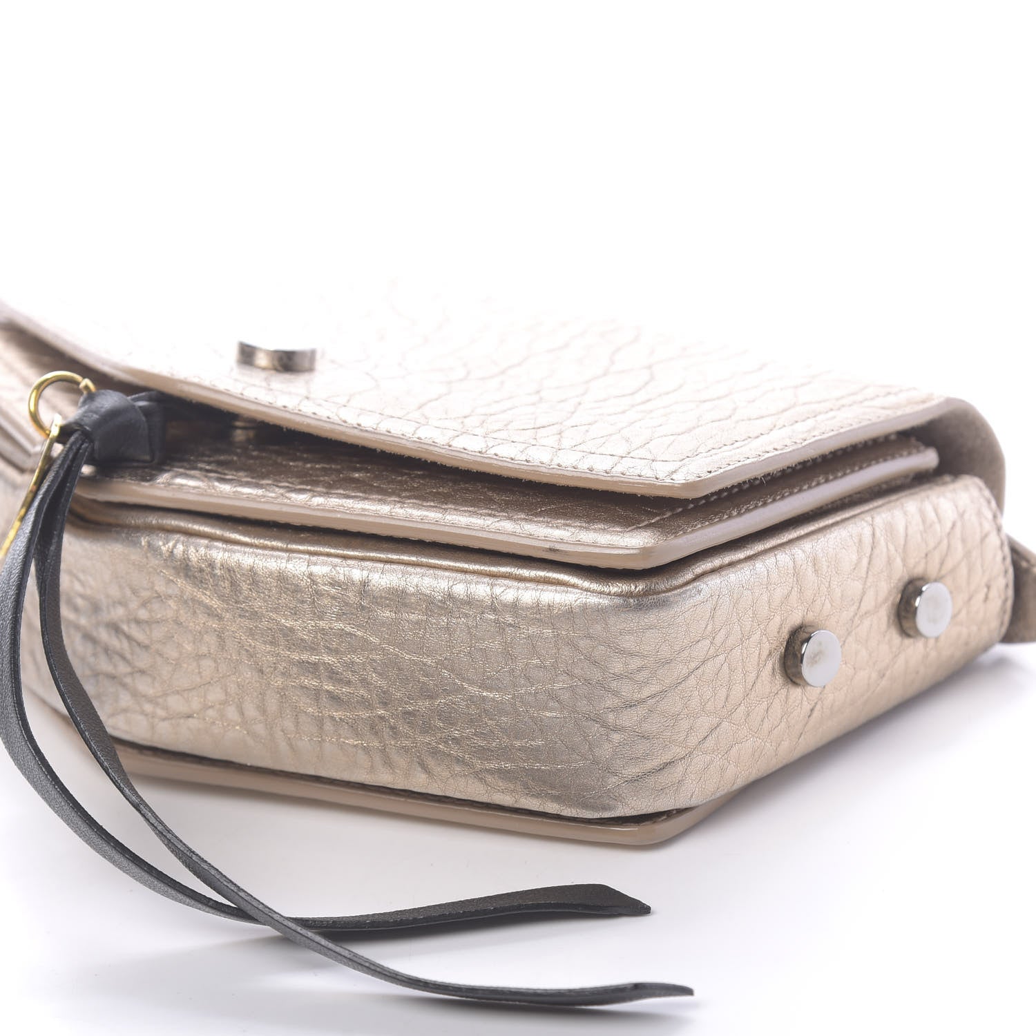 Jimmy Choo Metallic Grained Calfskin Arrow Crossbody Bag Light Gold 8 of 17