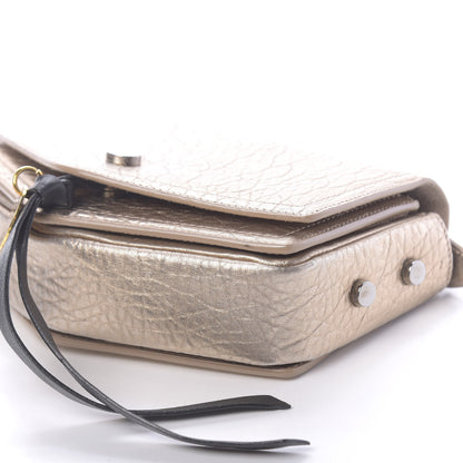 Jimmy Choo Metallic Grained Calfskin Arrow Crossbody Bag Light Gold 8 of 17
