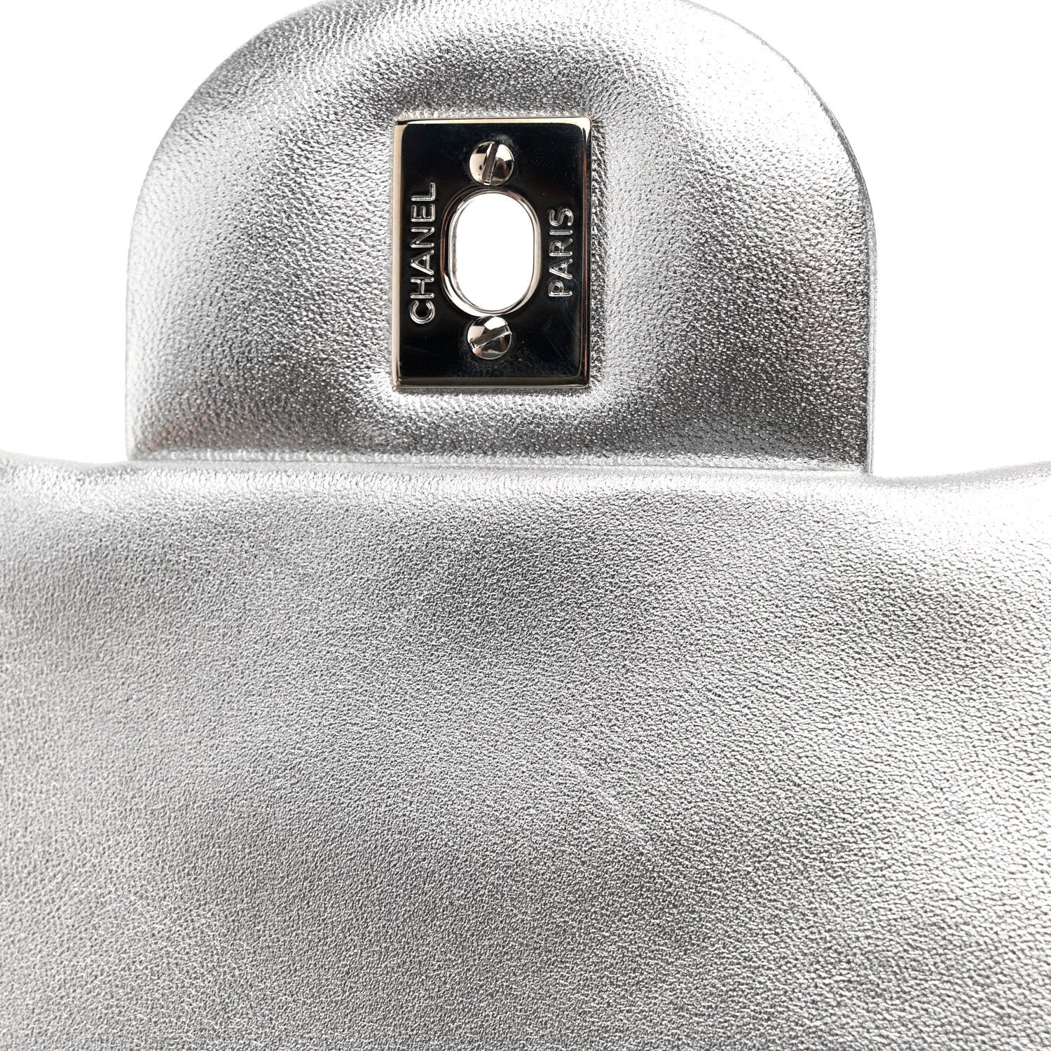 Chanel Metallic Lambskin Quilted Jumbo Single Flap Silver 11 of 11