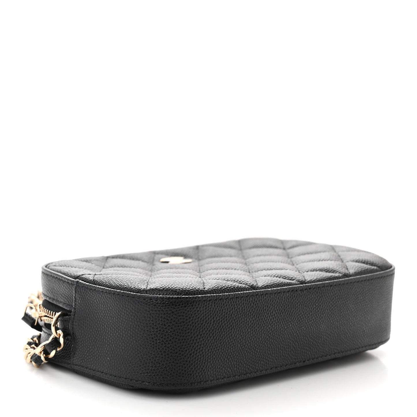 Caviar Quilted Vanity With Chain Black
