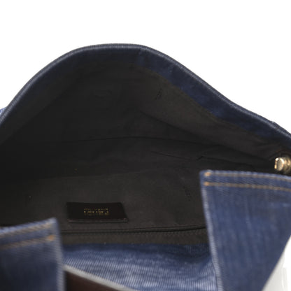 Fendi Denim Medium Convertible Baguette Blue 5 of 12