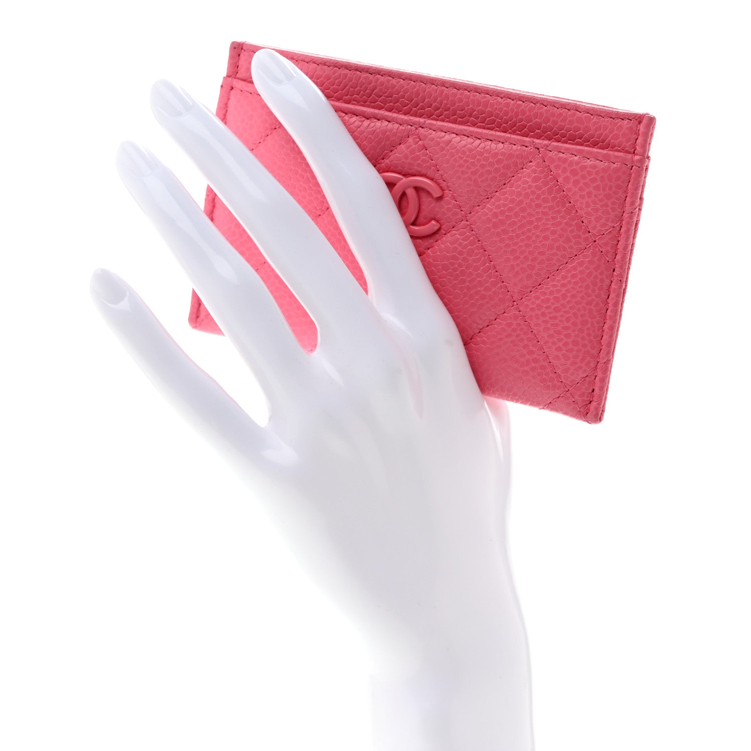 Chanel Caviar Quilted Incognito Card Holder Pink 2 of 12