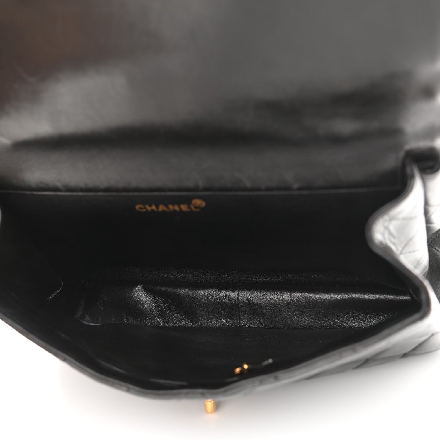 Chanel Lambskin Quilted Jumbo Double Sided Flap Black 6 of 12