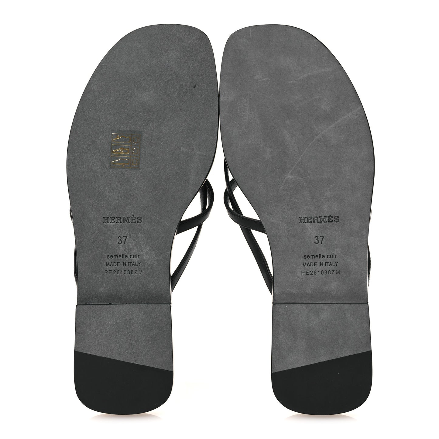 Calfskin Miss Sandals 37 Black