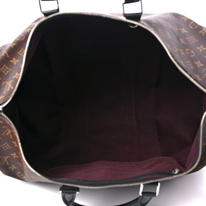 Louis Vuitton Monogram Macassar Keepall Bandouliere 55 4 of 10