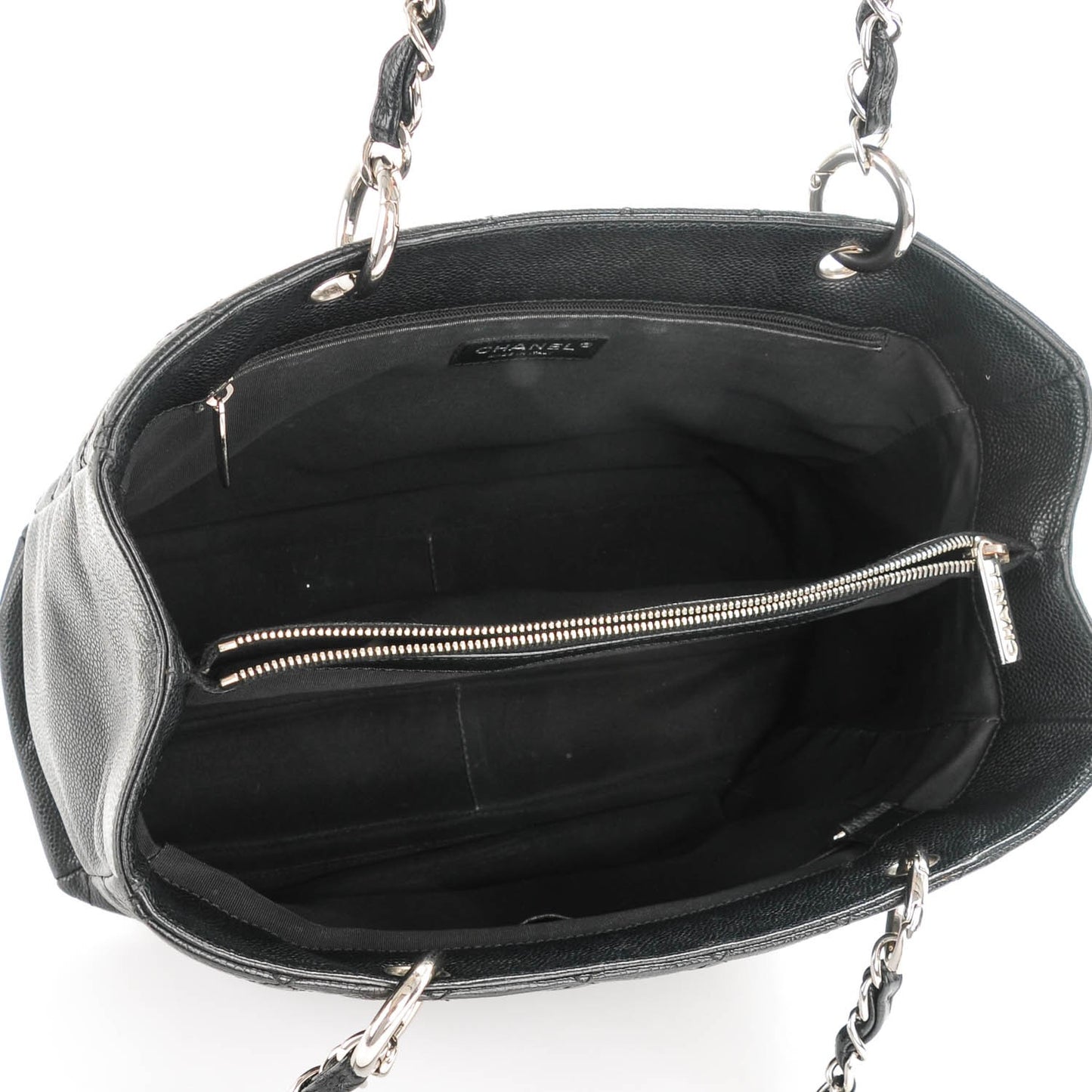 Caviar Quilted Grand Shopping Tote GST Black