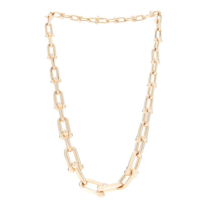 Tiffany 18K Rose Gold Hardwear Graduated Link Necklace 3 of 6