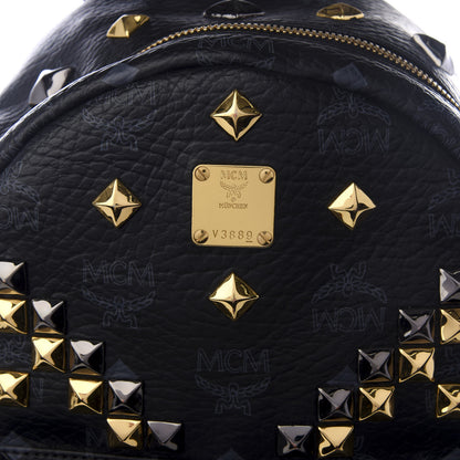 MCM Visetos Studded Small Stark M Backpack Black 9 of 9