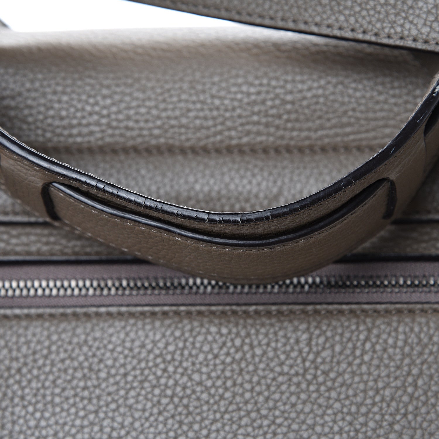 Celine Drummed Calfskin Suede Medium Trapeze Souris 20 of 22