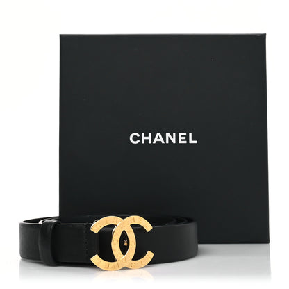 Chanel Calfskin Paris Button CC Belt 90 36 Black 9 of 9