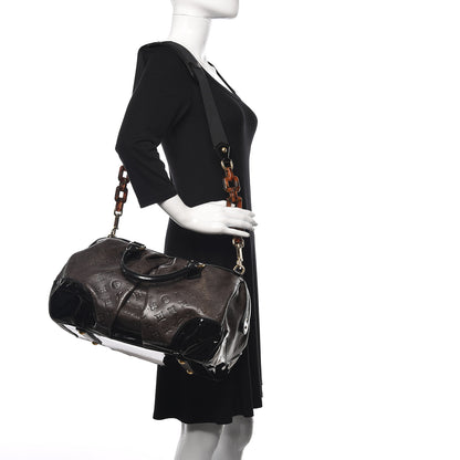 Louis Vuitton Cuir Patent Embossed Monogram Stephen Bag Grey 2 of 9