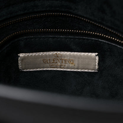 Valentino Garavani Alce Calfskin My Rockstud Rolling Frame Bag Black 6 of 8
