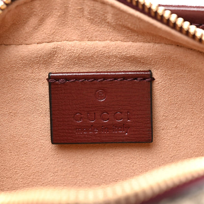 Gucci GG Supreme Monogram Textured Calfskin Retro Interlocking G Travel Pouch Beige Ebony Burgundy 6 of 7