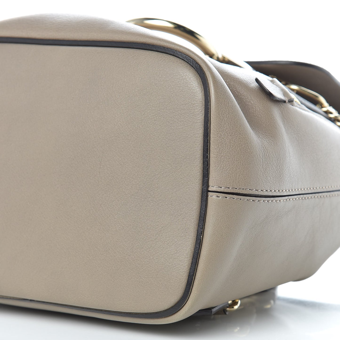 Suede Calfskin Small Faye Backpack Motty Grey