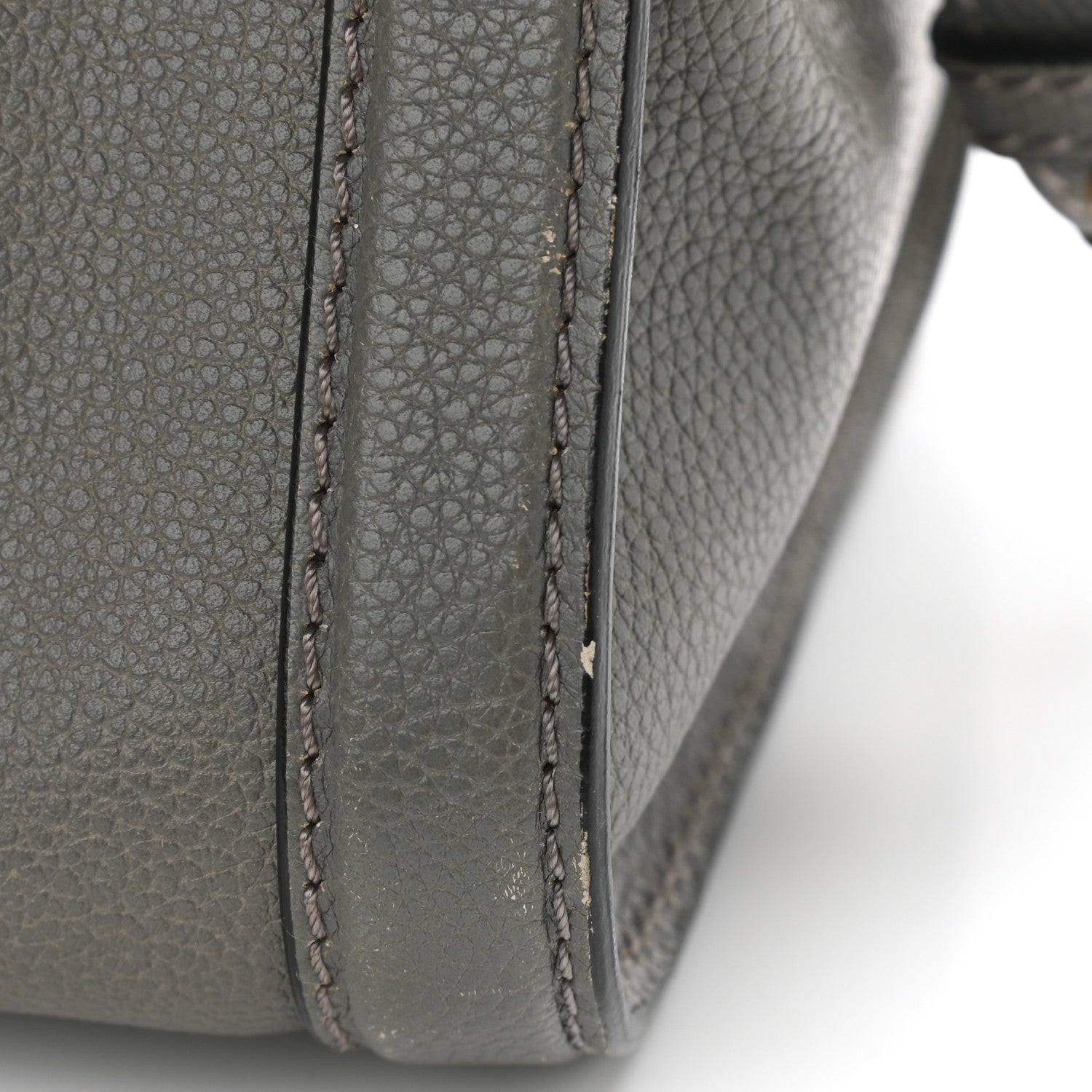 Alexander McQueen Pebbled Calfskin Small Skull Padlock Zip Around Tote Grey 12 of 14