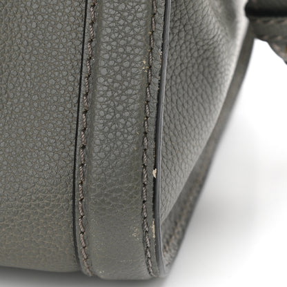 Alexander McQueen Pebbled Calfskin Small Skull Padlock Zip Around Tote Grey 12 of 14