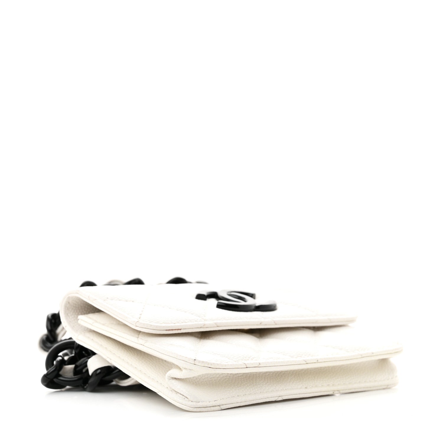 Chanel Caviar Quilted My Everything Belt Flap Card Holder White 4 of 14