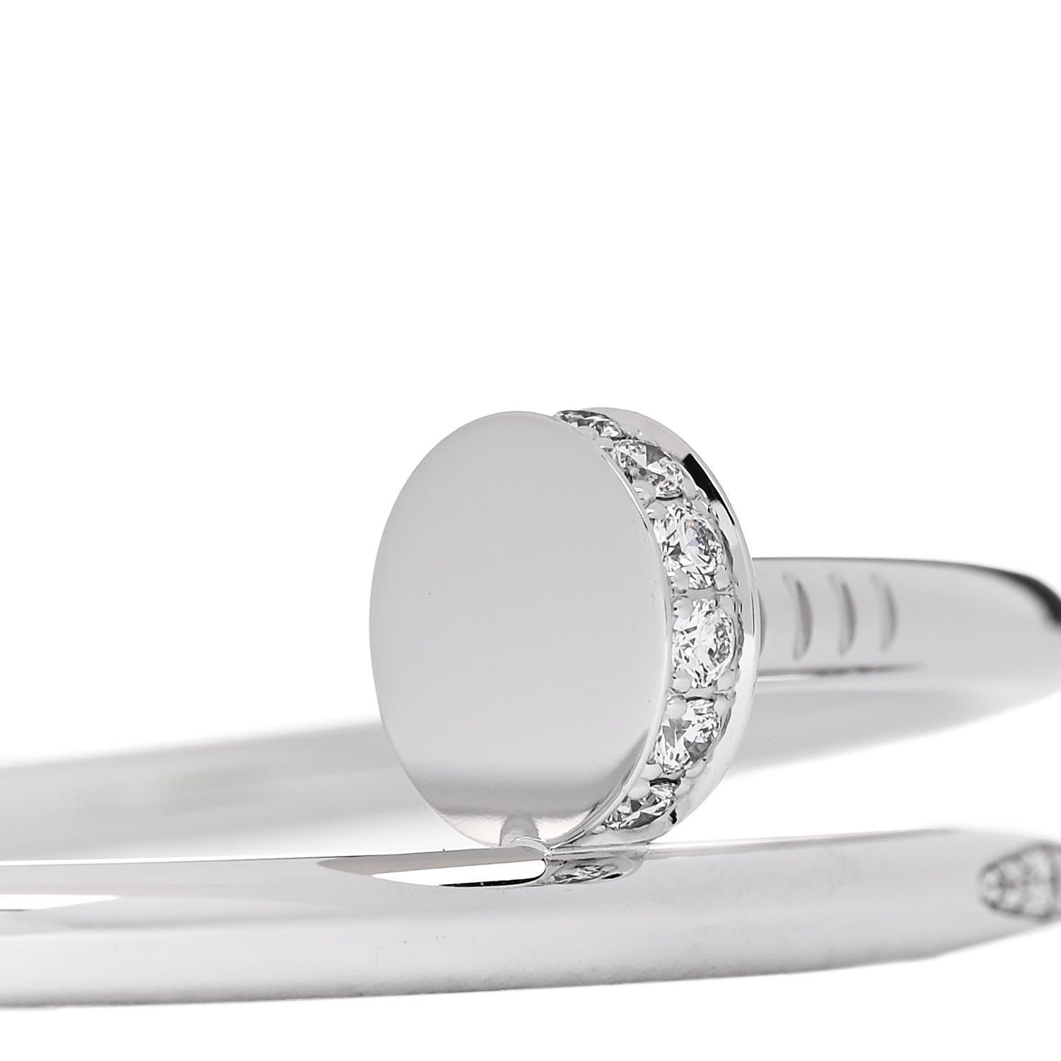 Cartier 18K White Gold Diamond Juste Un Clou Bracelet 16 3 of 5