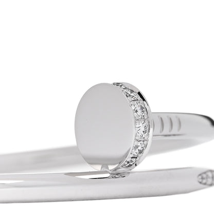 Cartier 18K White Gold Diamond Juste Un Clou Bracelet 16 3 of 5