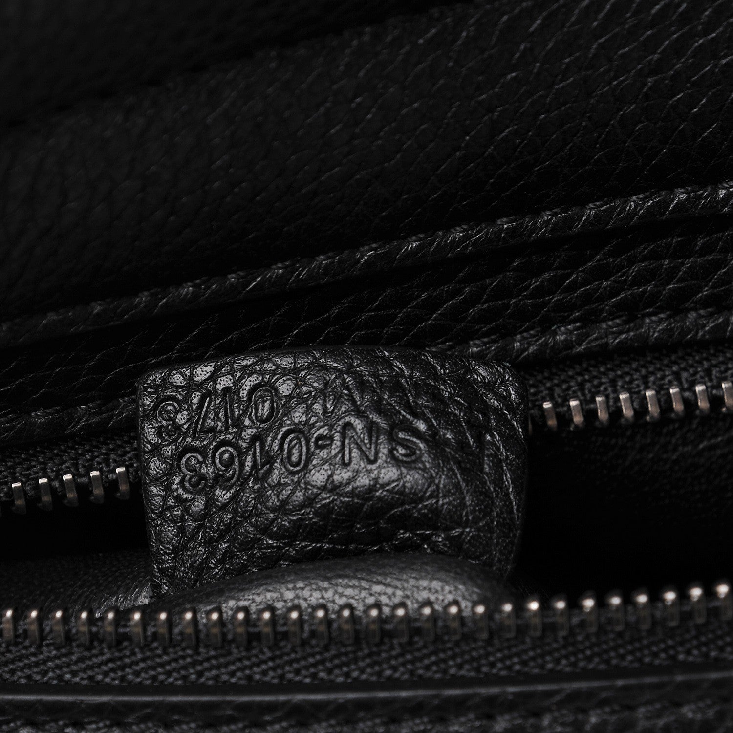 Celine Drummed Calfskin Suede Large Trapeze Black 7 of 7
