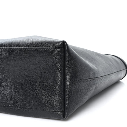 Gucci Textured Calfskin Web Medium Ophidia Shopping Tote Black 10 of 11