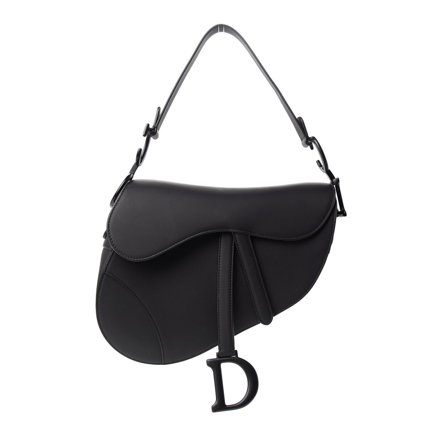 Christian Dior Ultra Matte Calfskin Saddle Bag Black 1 of 9