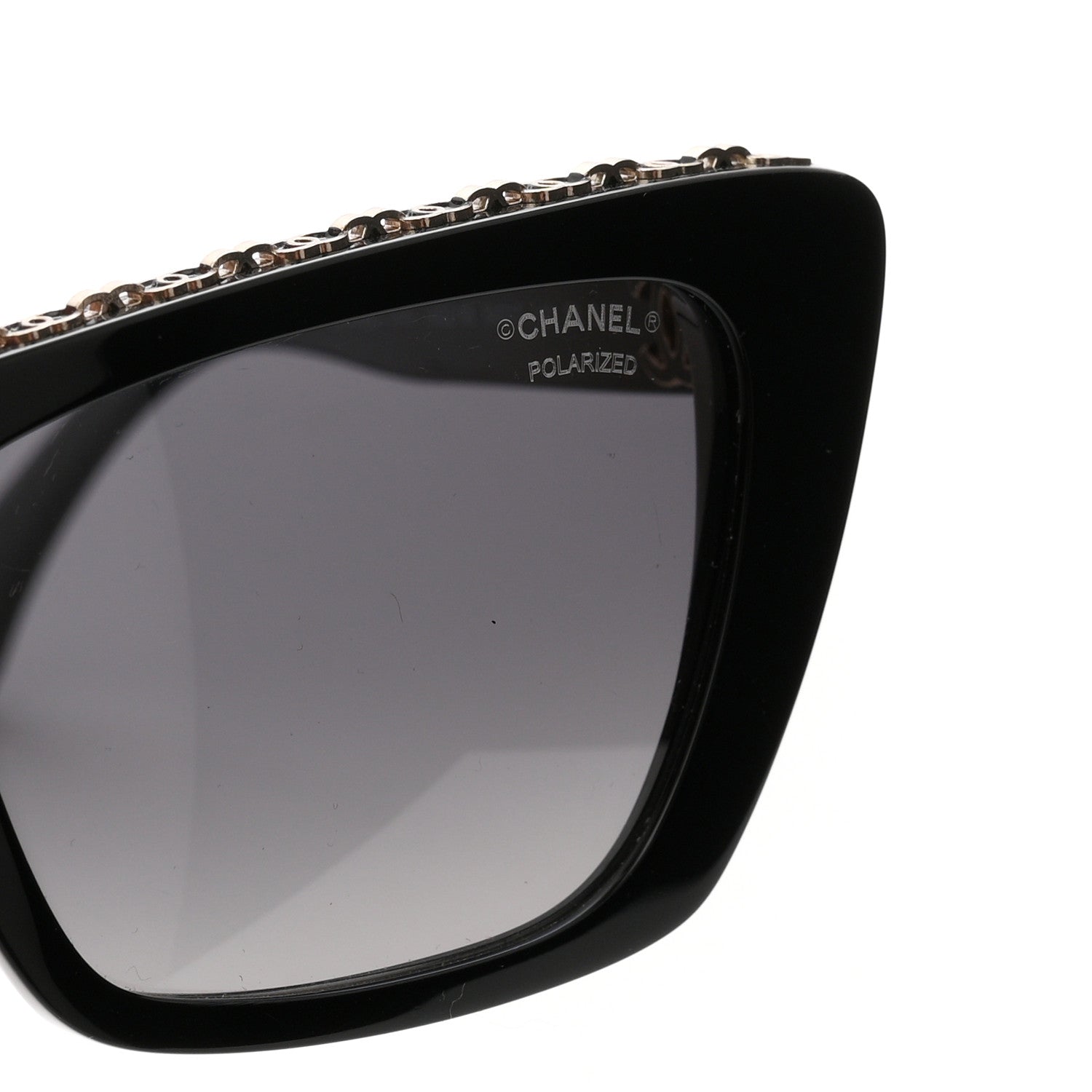 Chanel Acetate Polarized Butterfly Sunglasses 5540 Black 8 of 9