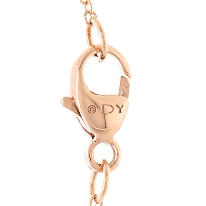 David Yurman 18K Rose Gold Diamond Morganite 7mm Petite Chatelaine Pendant Necklace 4 of 4