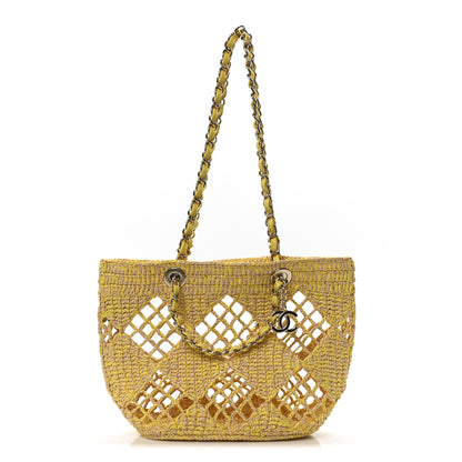 Chanel Straw Raffia Tote Beige Yellow 1 of 12