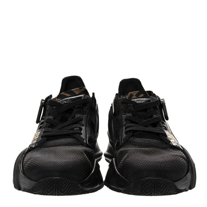 Fendi Nylon Suede Mens Fendi Flow Low Top Sneakers 8.5 Black 2 of 15