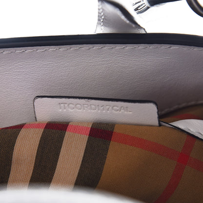 Burberry Calfskin Perforated Small Banner Tote Chalk White 8 of 8