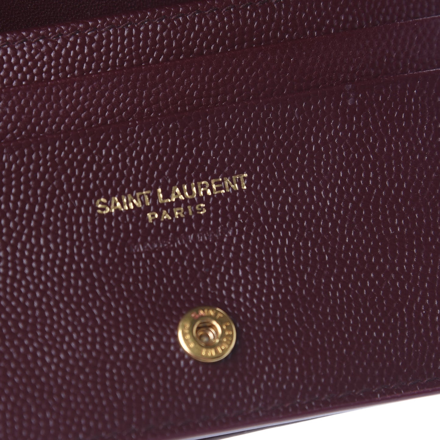 Grain De Poudre Matelasse Chevron Monogram Card Case Bordeaux